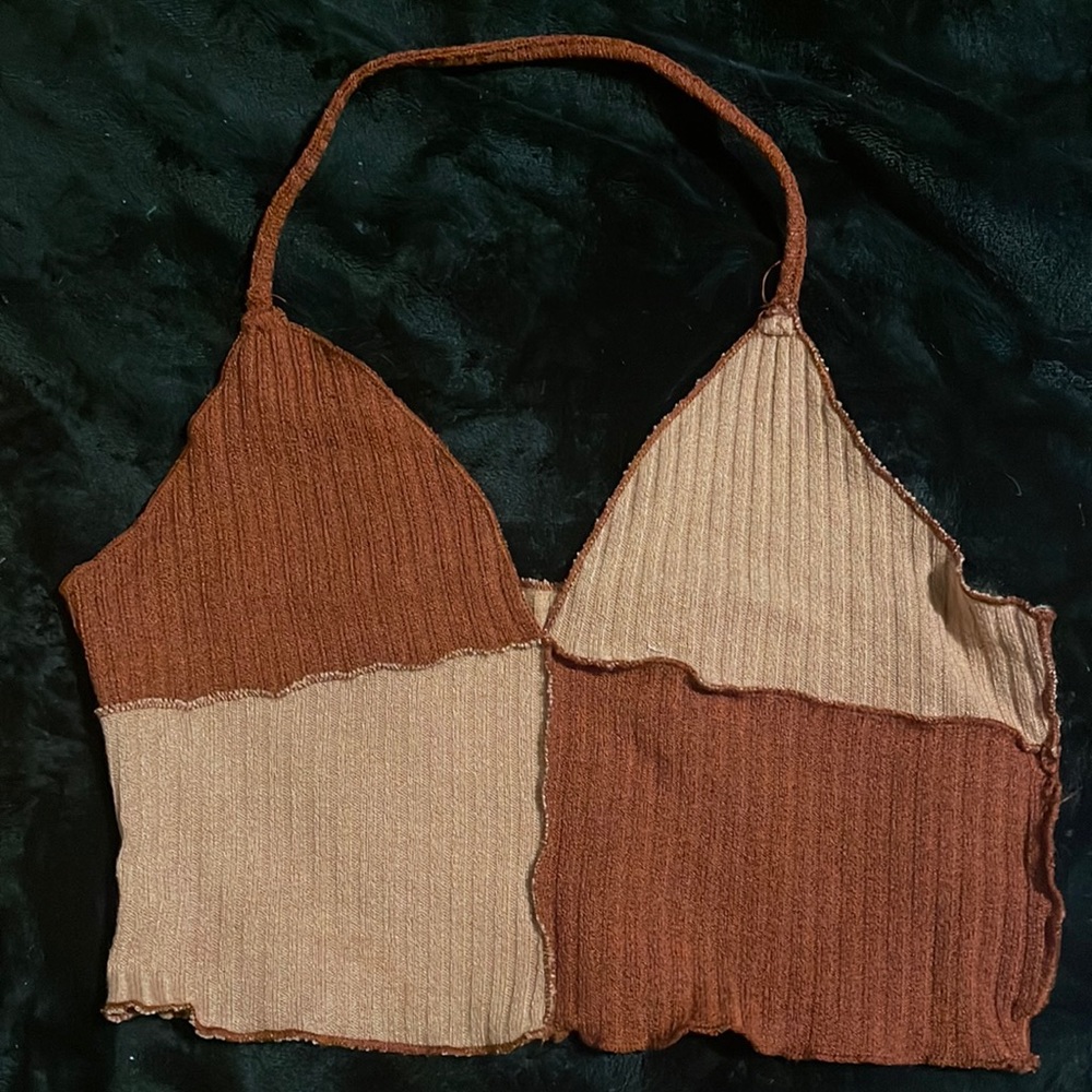 Two Colorblock Halter Tops